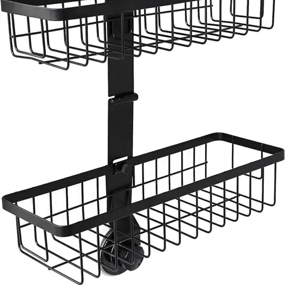 Bath Shower Caddy 2 shelves / Black / Suction cups / BRAND NEW - Picture 3 of 3
